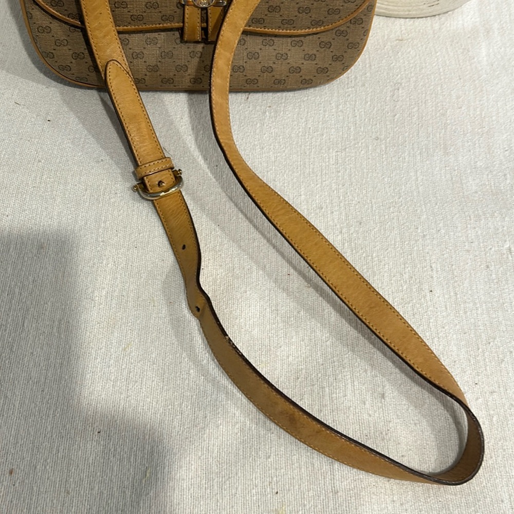GUCCI Old Vintage Micro GG Logo Hardware Leather Mini Shoulder Bag /cros… - Picture 8 of 15